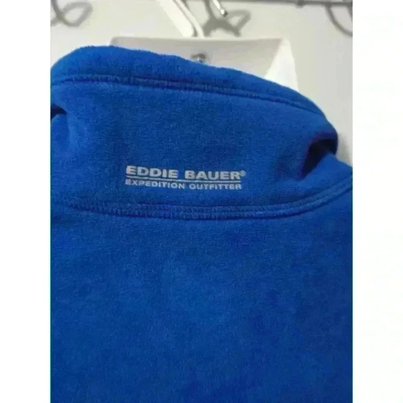 Men's‎ Eddie Bauer Fleece Jacket Large Blue Gray - Picture 5 of 6
